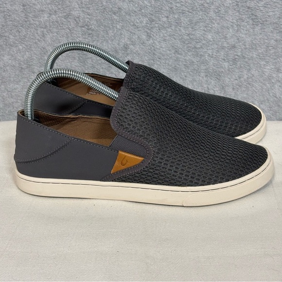 OluKai Pehuea Women’s Breathable Slip-On Sneaker Shoes-Charcoal Gray-Women 8.5 - Picture 1 of 10